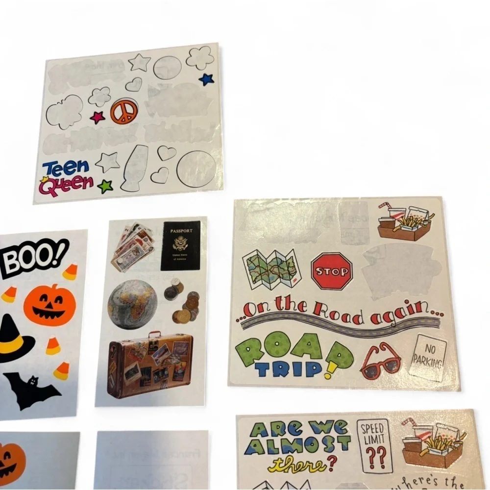 Vintage Frances Meyer Scrapbooking Sticker Lot Halloween & Travel